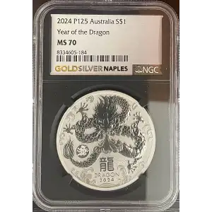 2024 P125 Australia S$1 Year of the Dragon MS70 (S18A - B9) (2)