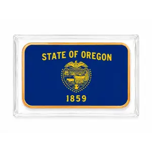 1 Oz Copper Bar State of Oregon Flag (2)