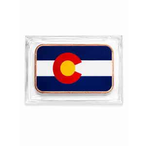 1 Oz Copper Bar Colorado State Flag (2)