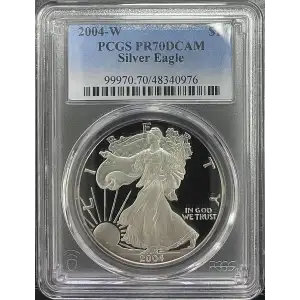 2004(W) - 1oz Silver Eagle - S$1 PCGS PR70DCAM (D11-B17)