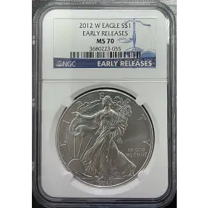 2012 W BURNISHED SILVER EAGLE EARLY RELEASES