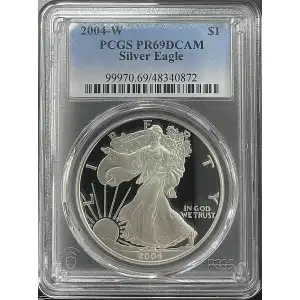 2004(W) - 1oz Silver Eagle - S$1 PCGS PR69DCAM (D11-B17)