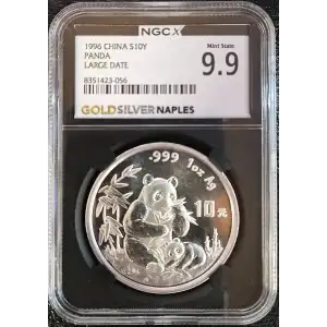 1996 CHINA S10Y PANDA LARGE DATE  MS 69 (Storage 12A)