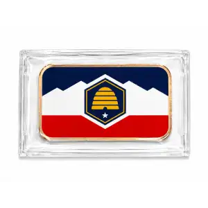 1 Oz Copper Bar Utah State Flag (2)