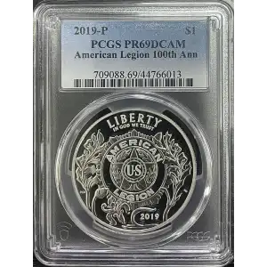 2019(P) - 0.859oz American Legion 100th Anniversary Coin - PCGS PR69DCAM (D11-B19)