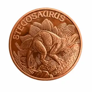 1 oz Copper Stegosaurus