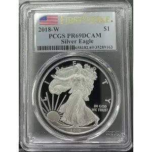 2018(W) - 1oz Silver Eagle First Strike - S$1 PCGS PR69DCAM (D11-B17)