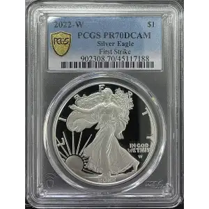 2022(W) - 1oz Silver Eagle First Strike - S$1 PCGS PR70DCAM (D11-B15) (2)