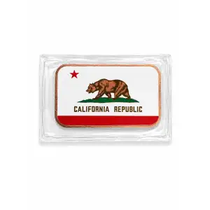 1 Oz Copper Bar California State Flag  (2)