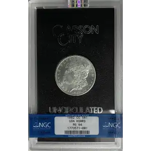 1882(CC) - 0.77oz Morgan Silver Dollar - GSA Hoard MS64 (D-8)