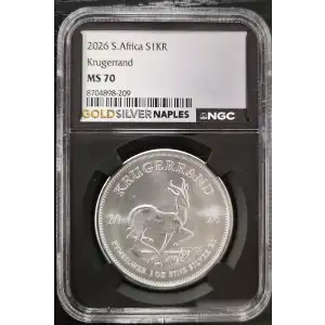 2026 S. AFRICA S1KR KRUGERRAND MS 70 (Storage 16A) (2)