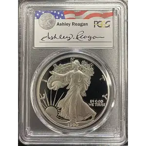 1990(S) - 1oz Silver Eagle Reagan Legacy Series - S$1 PCGS PR69DCAM (D11-B14)