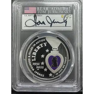 2022(W) 0.859oz National Purple Heart Hall of Honor S$1 PCGS PR69DCAM (D11-B19)