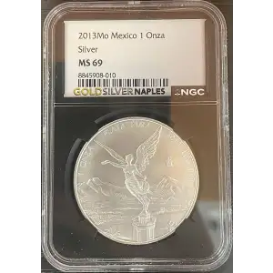 2013 - Mexico 1 Onza Libertad - 1oz Silver - MS69 (Storage 11A) (3)