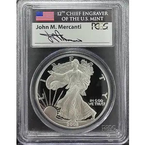 2002(W) - 1oz Silver Eagle - S$1 PCGS PR69DCAM (D11-B14)