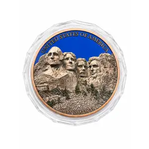 1 KG Mount Rushmore Colorized Copper in Capsule