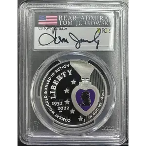 2022(W) 0.859oz National Purple Heart Hall of Honor S$1 PCGS PR70DCAM (D11-B19)