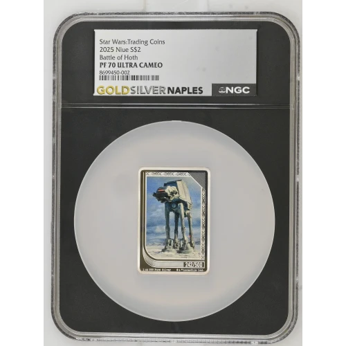 Star Wars: Trading Coins 2025 1oz Niue S$2 Battle of Hoth PF70 UC (D-3)