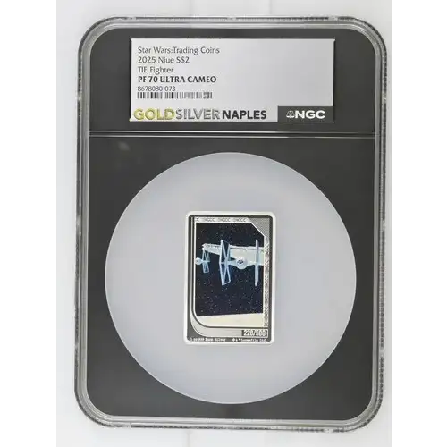 Star Wars: Trading Coins 2025 1oz Niue S$2 TIE Fighter PF70 (OB-215)