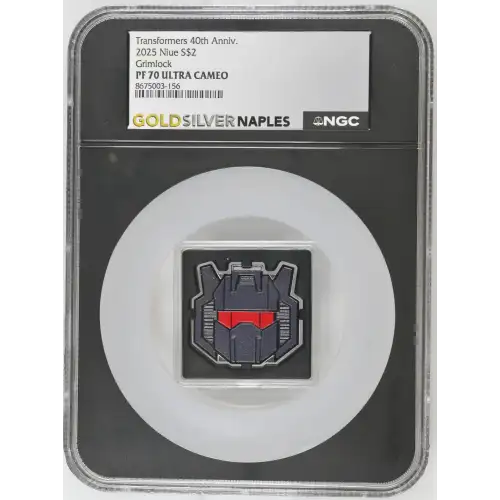Transformers 40th Anniv. 2025 1oz Niue S$2 Grimlock PF70 (OB-15) (2)