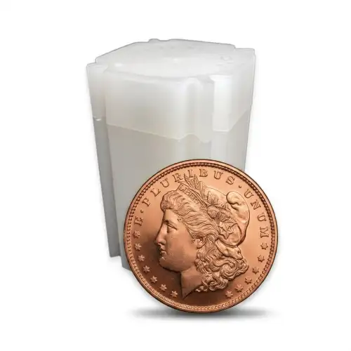 Tube of 20x 1 oz Copper Morgan Dollar (2)