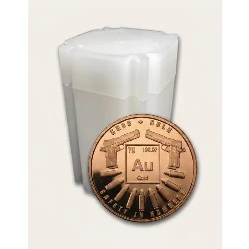 Tube of 20x 1 oz Copper SIN Guns + Gold
