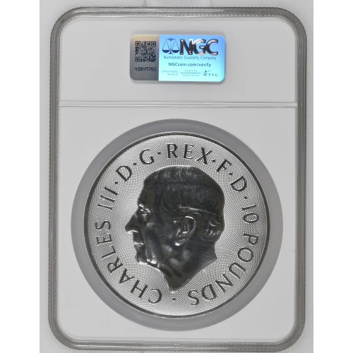 Tudor Beasts - 2023 10oz G. Britain S10PNDS - Bull Of Clarence - NGC MS69 (D-7)