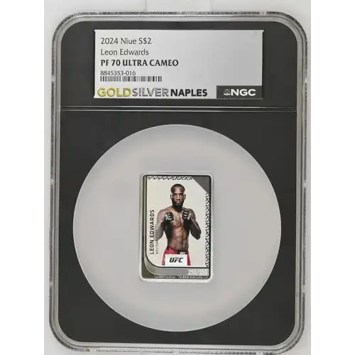 UFC 2024 1oz Niue S$2 Leon Edwards PF70 (D-2)