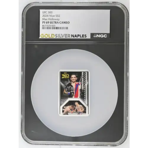 UFC 300 2024 1oz Niue S$2 Max Halloway PF 69 Ultra Cameo (OB-210) (2)