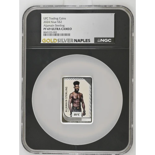UFC Trading Coins 2024 1oz Niue S$2 Aljamain Sterling PF69 UC (D-2)