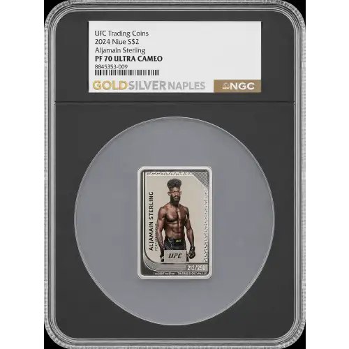UFC Trading Coins 2024 1oz Niue S$2 Aljamain Sterling PF70 (D-2)
