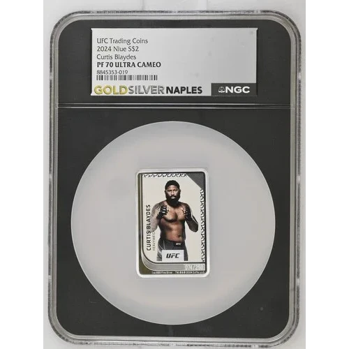 UFC Trading Coins 2024 1oz Niue S$2 Curtis Blaydes PF70 (D-2)