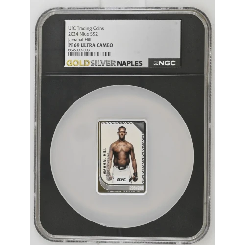 UFC Trading Coins 2024 1oz Niue S$2 Jamahal Hill PF69 UC (D-2)