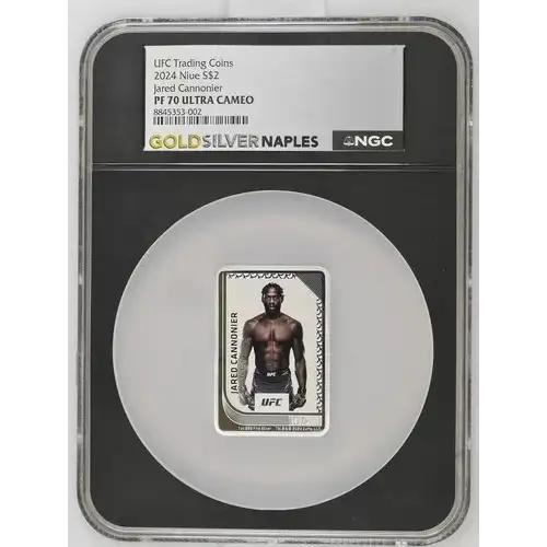 UFC Trading Coins 2024 1oz Niue S$2 Jared Cannonier PF70 (D-2)