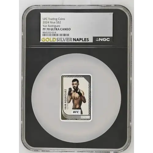 UFC Trading Coins 2024 1oz Niue S$2 Yair Rodriguez PF70 (D-2)