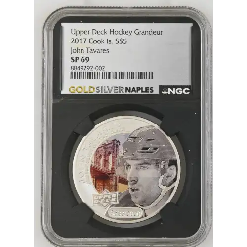Upper Deck Hockey Grandeur - 1oz 2017 Cook Is. S$5 - John Tavares SP69 (S12B-B2)