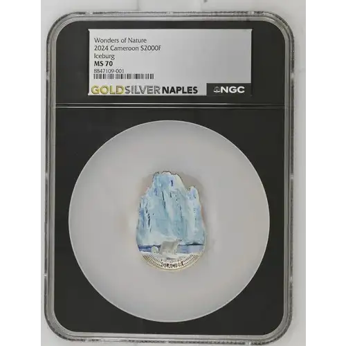 Wonders of Nature 2024 Cameroon S2000F Iceburg MS70 (OB-191)