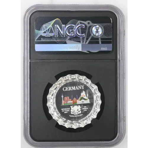 World Landmarks - 2021 6g Chad S500F - Germany Bottle Cap - PF70 UC (D12-B3) (2)