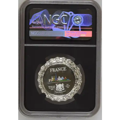 World Landmarks - 2022 6g Chad S500F - France Bottle Cap - PF70 UC (D12-B3) (2)