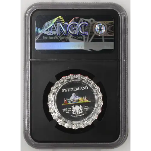 World Landmarks - 2022 6g Chad S500F - Switzerland Bottle Cap - PF70 UC (D12-B3) (2)